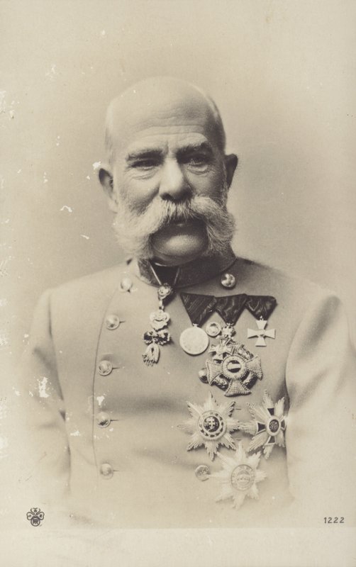 Franz Joseph I (svartvitt foto) av Photographer Austrian
