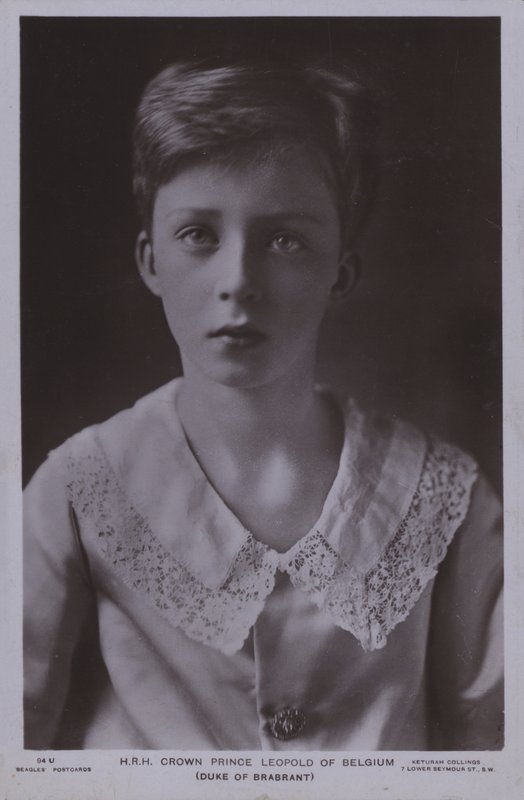 Kronprins Leopold, senare kung Leopold III av Belgien (s/v foto) av Photographer Belgian