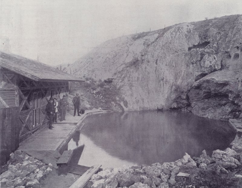 Kanada: The Basin, Hot Springs, Banff (s/v foto) av Photographer Canadian
