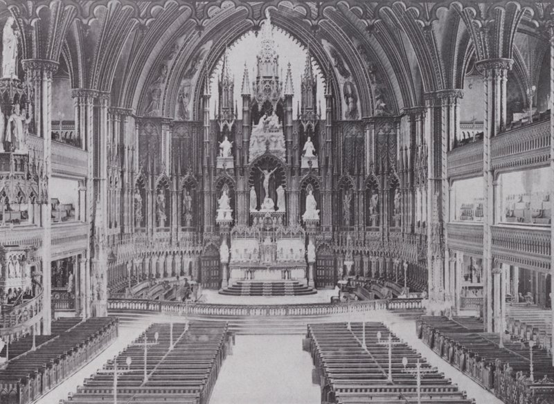 Interiör Notre Dame Cathedral, Montreal (s/v foto) av Photographer Canadian