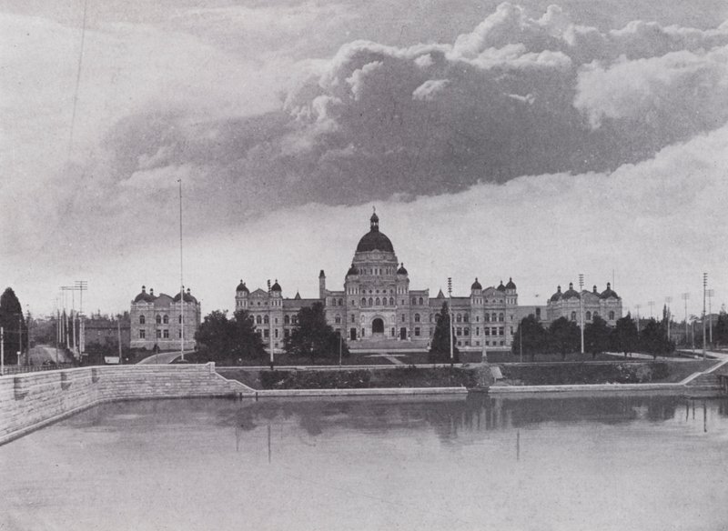 Parliament Buildings, Victoria, British Columbia (s/v foto) av Photographer Canadian