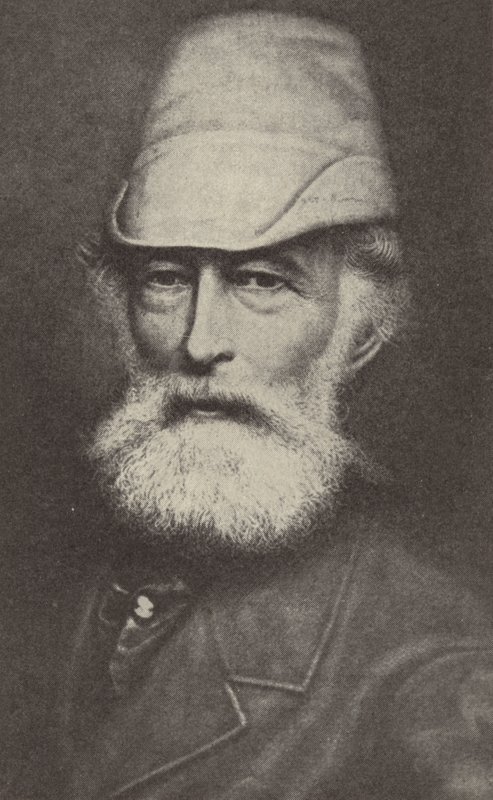 Alfred Krupp, tysk industriman som grundade Krupp-fabriken i Essen (s/v foto) av Photographer German