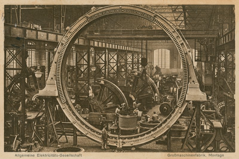 Allgemeine Elektricitats-Gesellschaft. Vykort skickat den 20 april 1913. av Photographer German