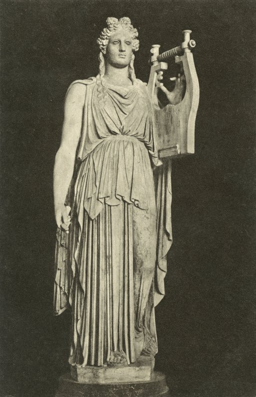 Apollo Barberini, antik romersk skulptur i Glyptotekets samling i München, Tyskland (svart/vitt foto) av Photographer German