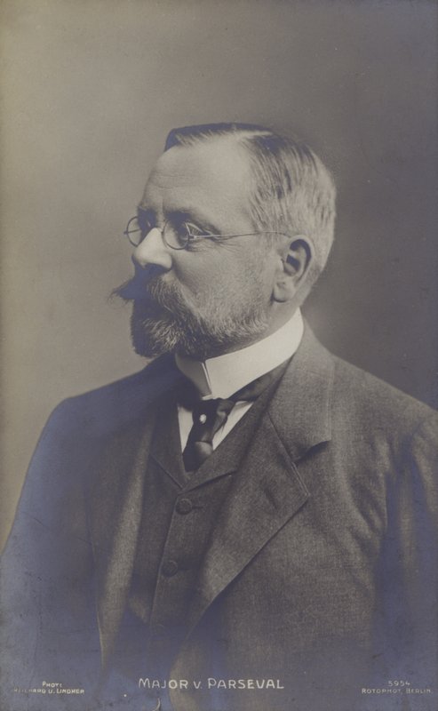 August von Parseval, tysk luftskeppsdesigner (s/v foto) av Photographer German
