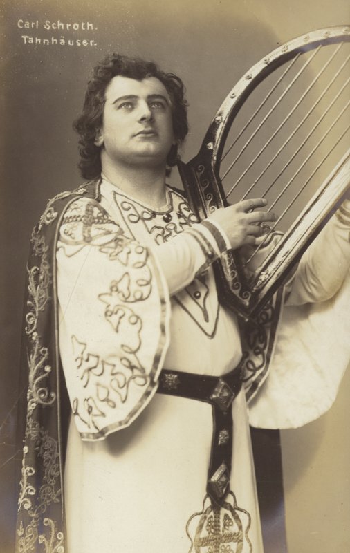 Carl Schroth, tysk operasångare som Tannhauser (s/v foto) av Photographer German