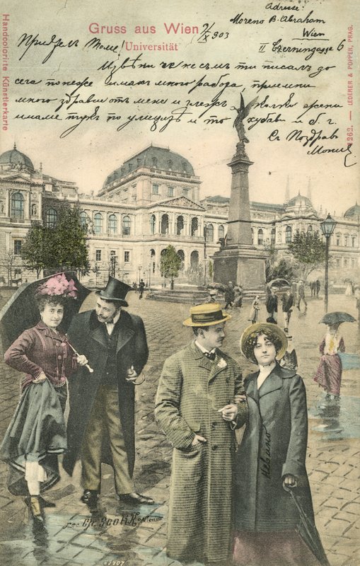 Par på Ringstrasse, Wien (färgfoto) av Photographer German