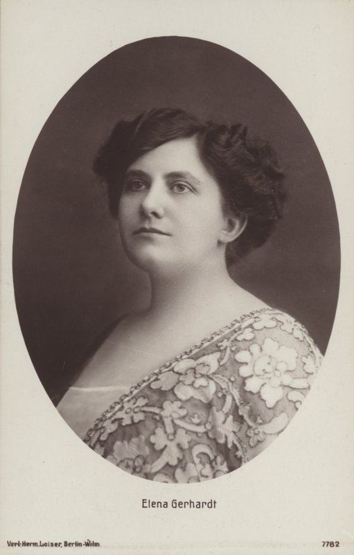 Elena Gerhardt, tysk operasångerska (s/v foto) av Photographer German