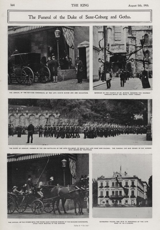 Begravning av Alfred, hertig av Sachsen-Coburg och Gotha, andra son till drottning Victoria och prins Albert, Coburg, Tyskland av Photographer German