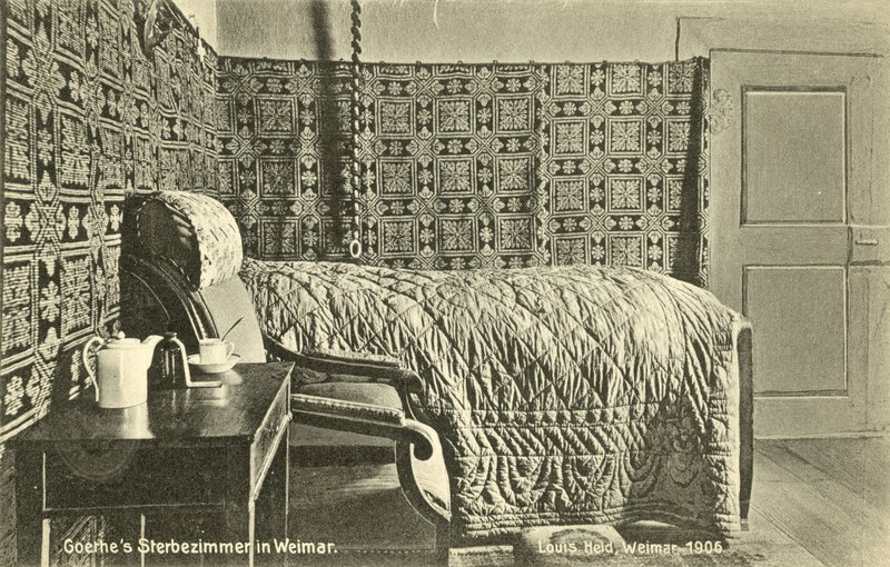 Goethes dödsrum, Weimar (färgfoto) av Photographer German