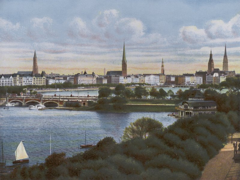 Hamburg: Lombardsbrucke (foto) av Photographer German