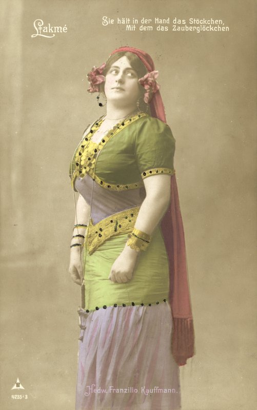 Hedwig Franzillo Kauffman som Lakme (färgfoto) av Photographer German