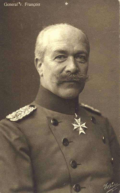 Hermann von Francois, tysk general i infanteriet under första världskriget (svartvitt foto) av Photographer German