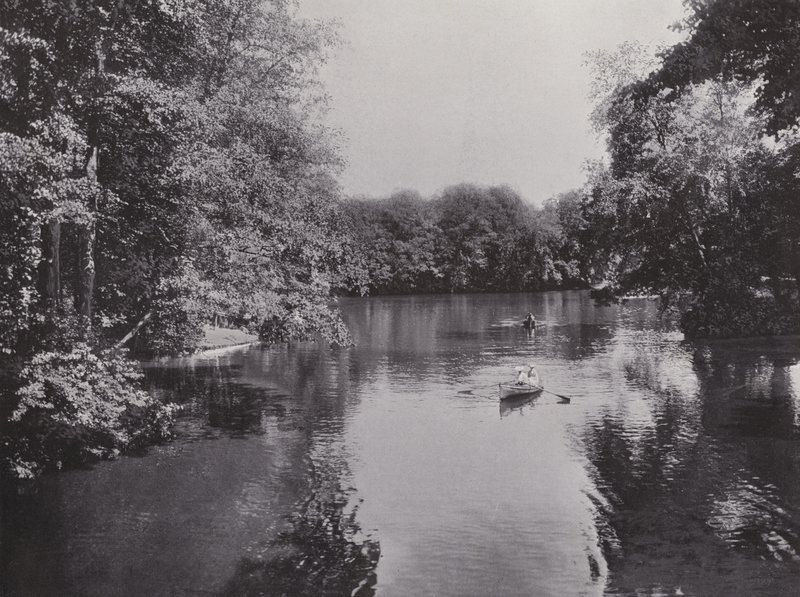 I Tiergarten, Neuer See (s/v foto) av Photographer German
