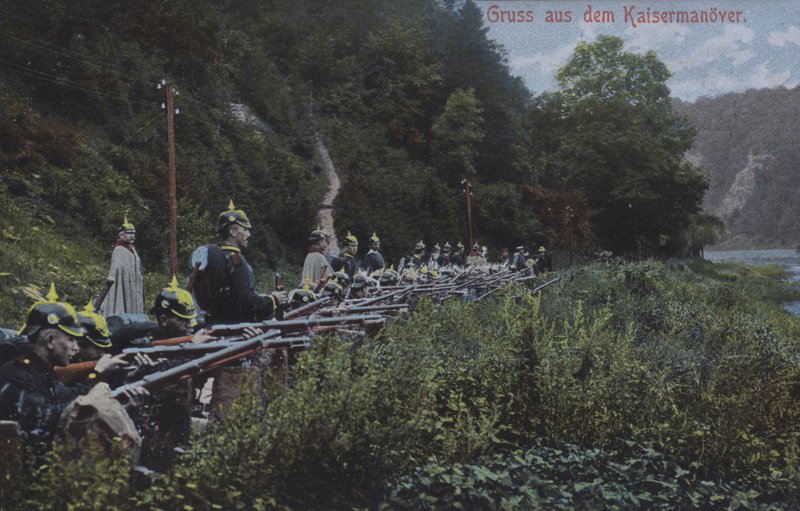 Den kejserliga tyska armén på manövrar (foto) av Photographer German