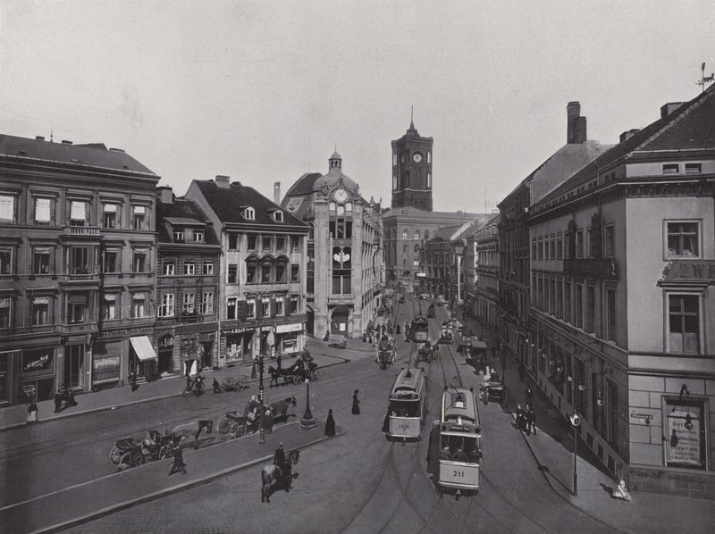 Molkenmarkt, Spandauer Strasse och rådhuset (s/v foto) av Photographer German