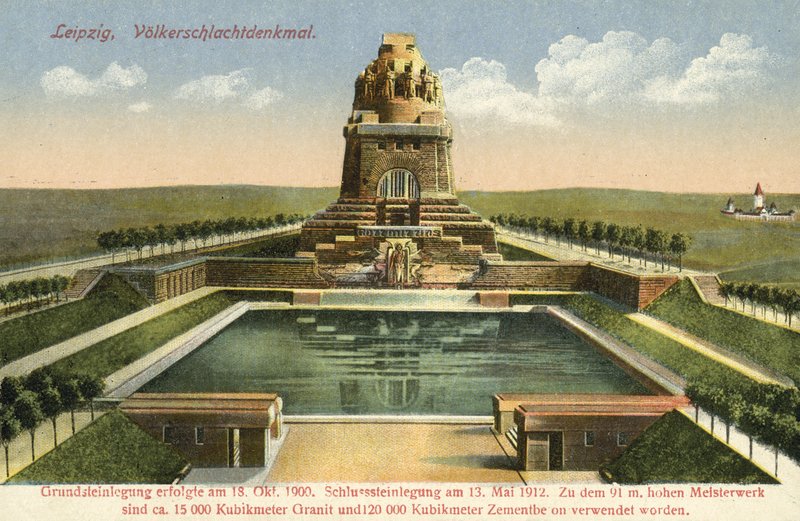 Monument till slaget om nationerna, Leipzig (färgfoto) av Photographer German