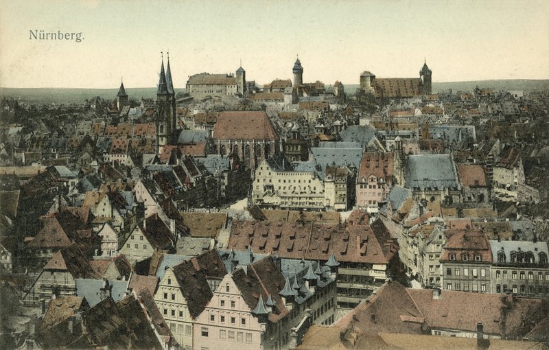 Nürnberg, Tyskland (färgfoto) av Photographer German