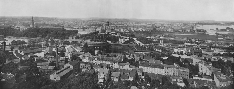 Panorama över Potsdam (s/v foto) av Photographer German