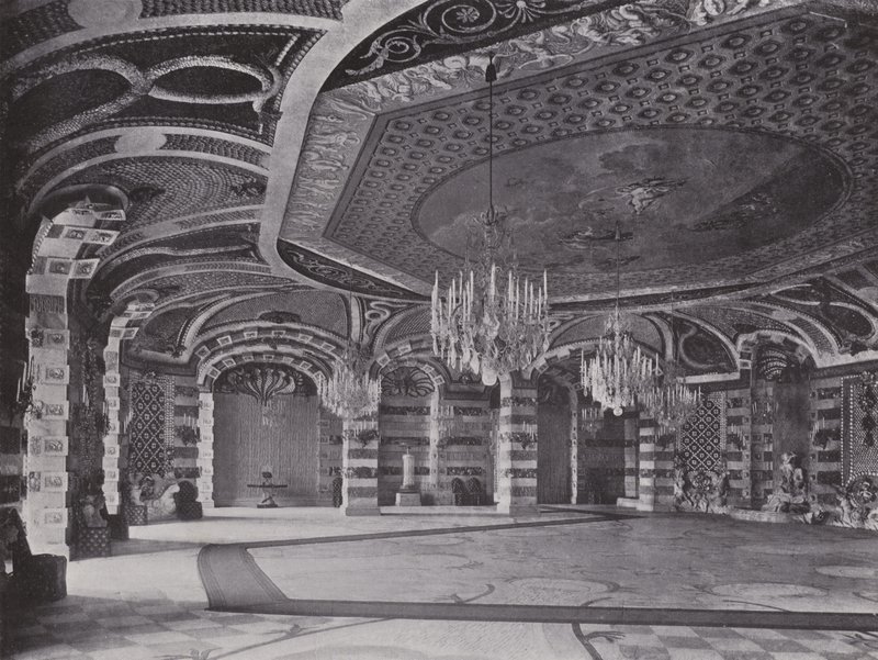 Potsdam, New Palace, Shell Hall (s/v foto) av Photographer German