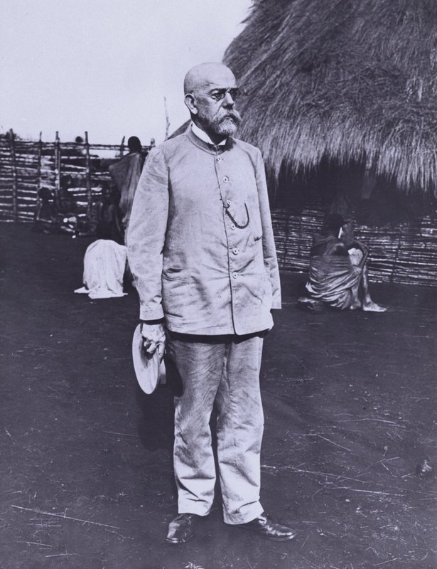 Robert Koch, tysk läkare och bakteriolog, i Afrika av Photographer German
