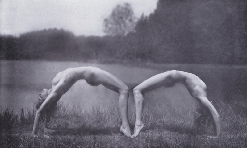 Den vackra kroppen, fysisk kultur för kvinnor (svartvitt foto) av Photographer German