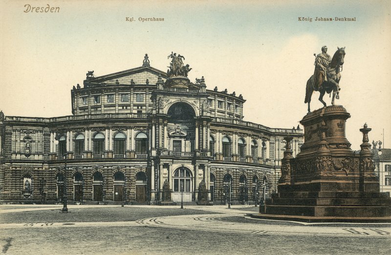 Operahuset, Dresden (färgfoto) av Photographer German
