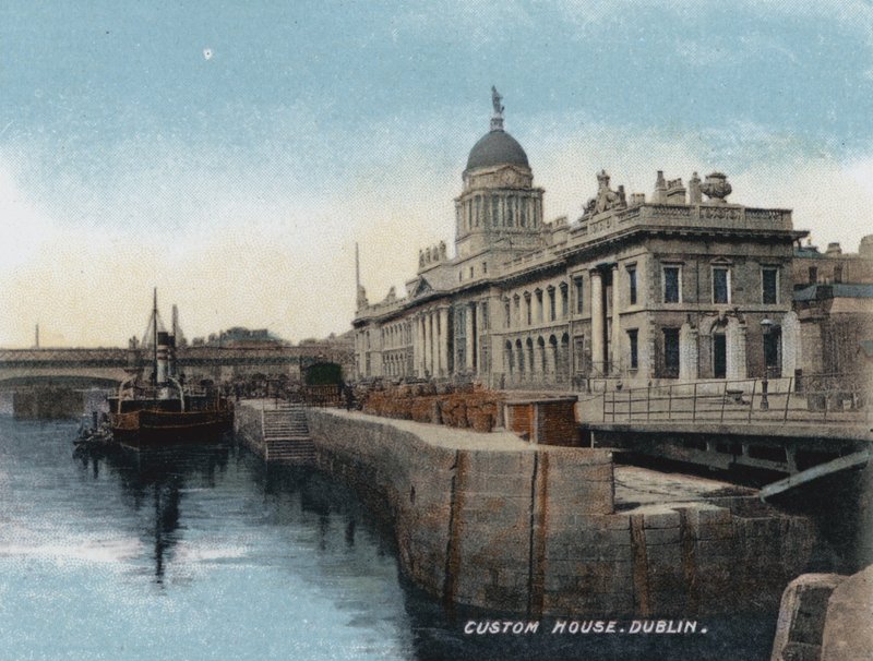 Custom House, Dublin (färgfoto) av Photographer Irish