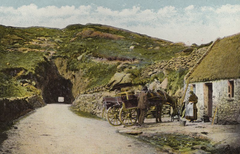 Sydirland: Tunnel nära Glengarriff, County Cork (färgat foto) av Photographer Irish