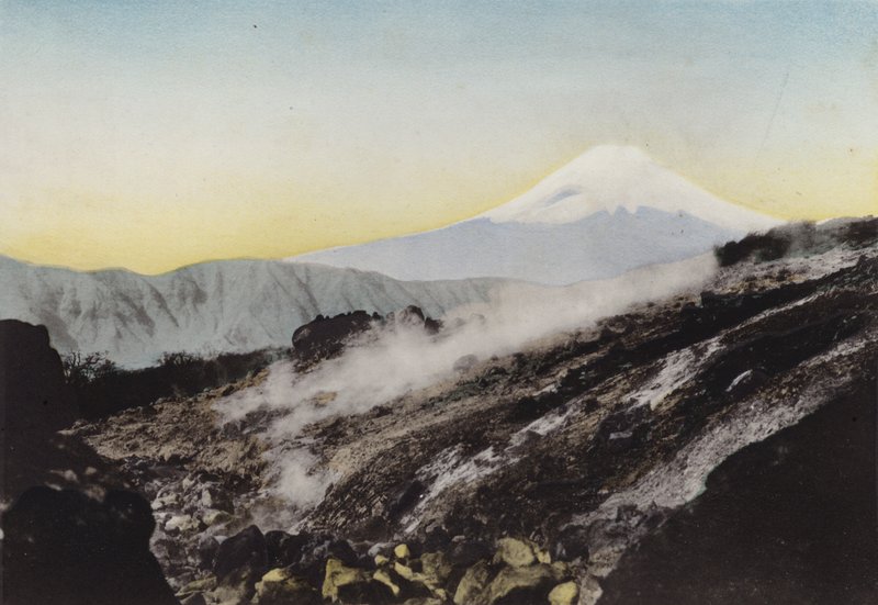 Japan, ca 1912: Fuji från Ohwakudani, Hakone (foto) av Photographer Japanese