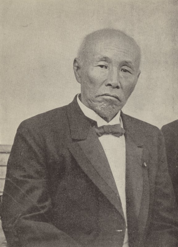 Okuma Shigenobu, Japans premiärminister vid första världskrigets utbrott (s/v foto) av Photographer Japanese