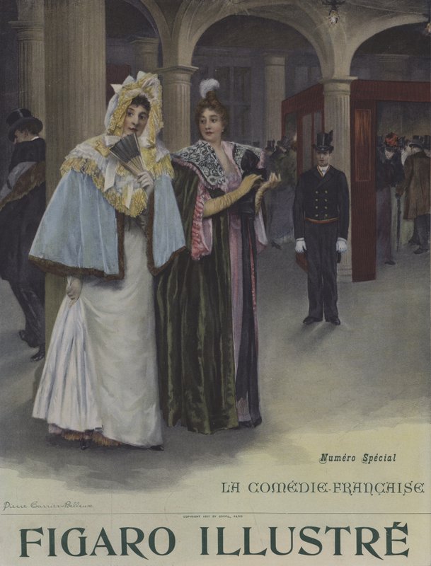 En prenumerationsdag på Comedie-Francaise. Omslag till Le Figaro Illustre, juni 1897 av Pierre Carrier Belleuse