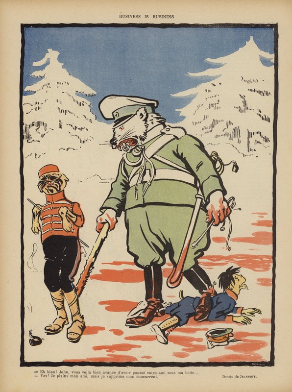 Affärer är affärer. Illustration för Le Rire av Pierre Georges Jeanniot