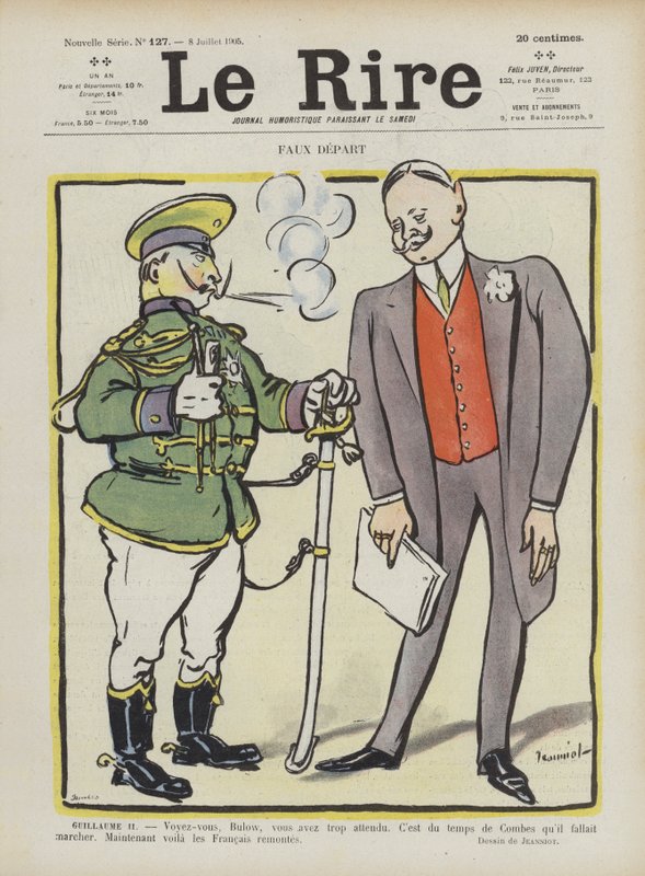 Falsk start. Illustration för Le Rire av Pierre Georges Jeanniot