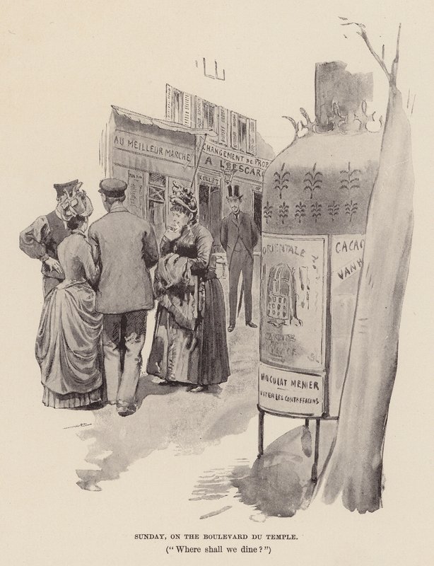 Söndag, på Boulevard du Temple (gravyr) av Pierre Georges Jeanniot