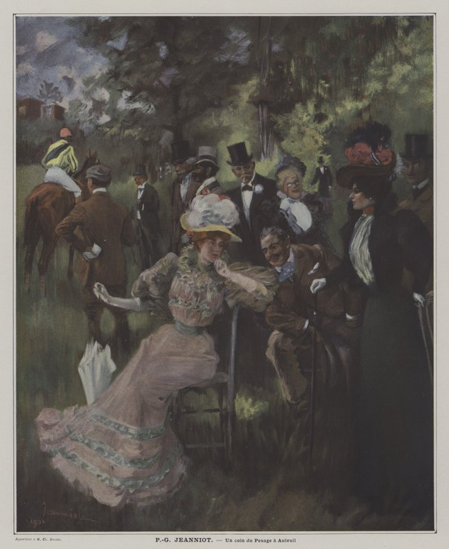 En vägningshörna i Auteuil av Pierre Georges Jeanniot