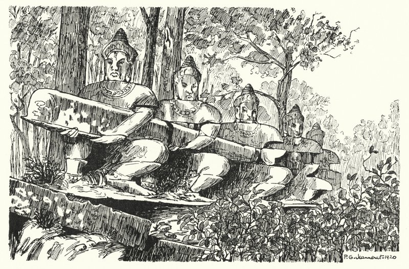 Giants of the balustrade (gravyr) av Pierre Jeannerat de Beerski
