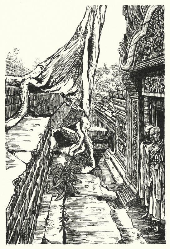 På andra våningen, Baphuon (gravyr) av Pierre Jeannerat de Beerski