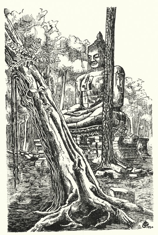 Buddha från Tep Pranam (gravyr) av Pierre Jeannerat de Beerski