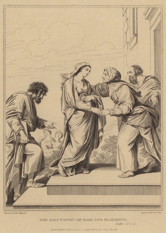 Hälsningen av Maria och Elizabeth, Luke av Pierre Mignard
