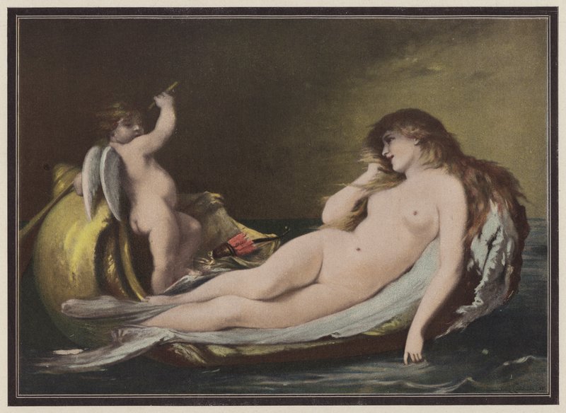 Pilotens kärlek (färg litho) av Pierre Oliver Joseph Coomans