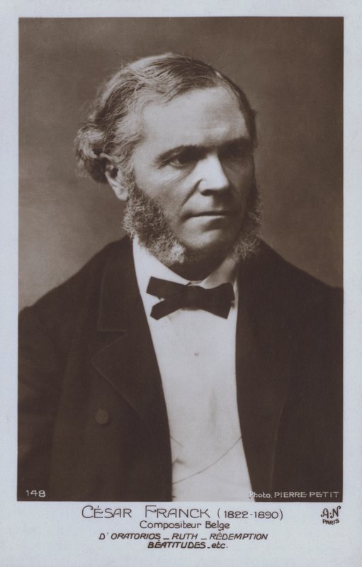 Cesar Franck, belgisk kompositör och pianist (s/v foto) av Pierre Petit