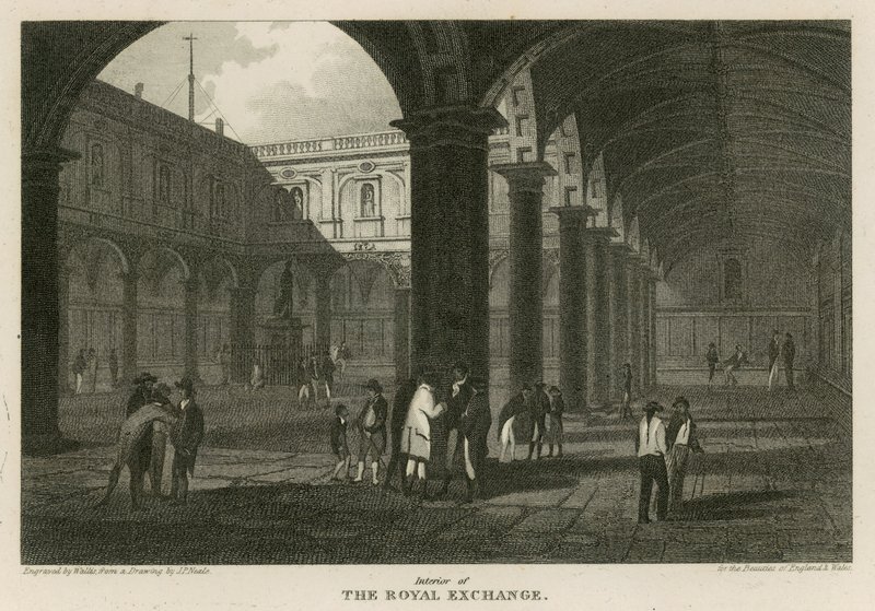 Interiör i Royal Exchange, London av Pieter Jansz. Quast