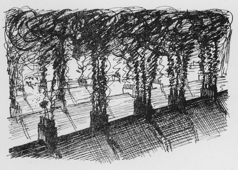 Skorstenar (litho) av Pont