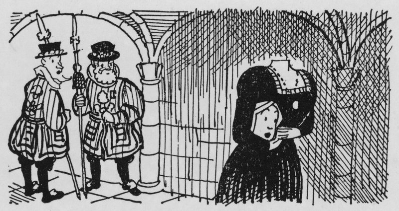 Spöke i Towern i London (litho) av Pont