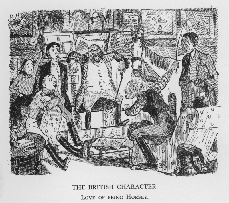 The British Character, Love of being Horsey (litho) av Pont