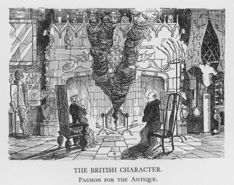 Den brittiska karaktären, Passion for the Antique (litho) av Pont
