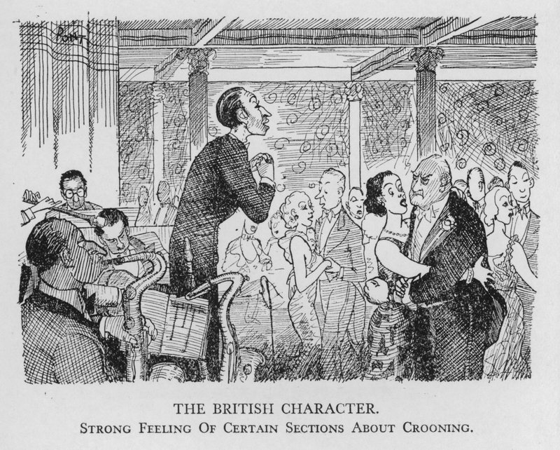 Den brittiska karaktären; stark känsla av vissa avsnitt om crooning (litho) av Pont