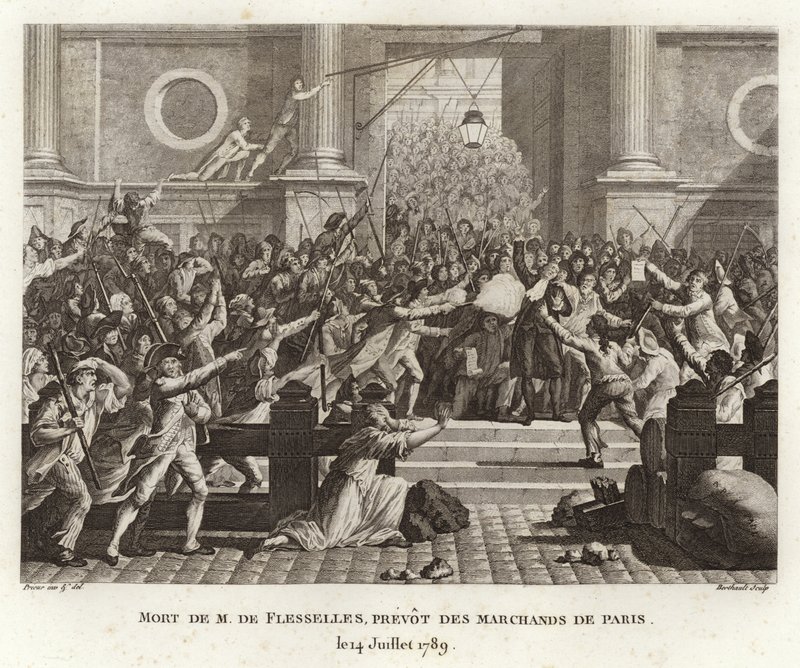 Jacques de Flesselles död av Prieur