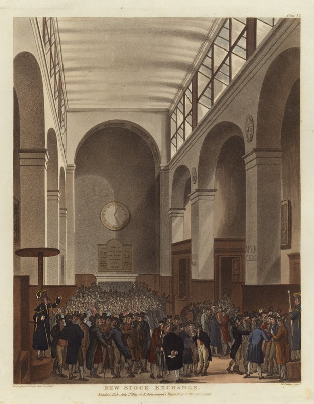 Ny Börs av Pugin and Rowlandson